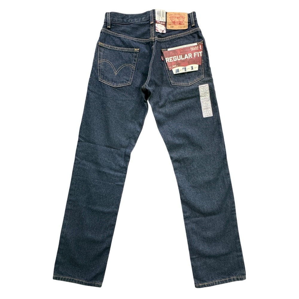 NWT Vintage Deadstock Y2K Levi's 505 Regular Fit Jeans Mens 29x32‎ Dark Wash